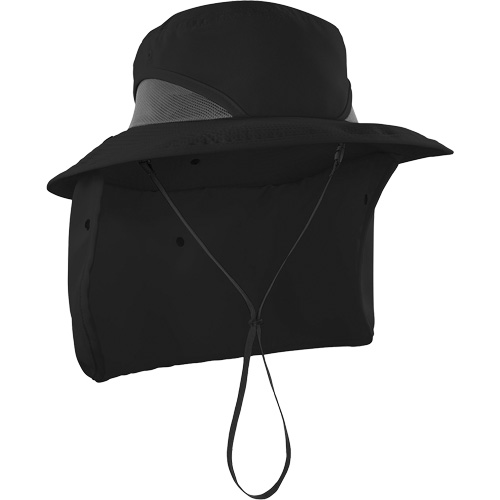 Chapeau de garde forestier 8934 Chill-Its avec prot&egrave;ge-nuque, grand/ T-grand, Noir Action Paper