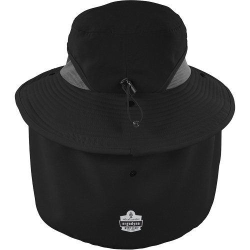 Chapeau de garde forestier 8934 Chill-Its avec prot&egrave;ge-nuque, grand/ T-grand, Noir Action Paper