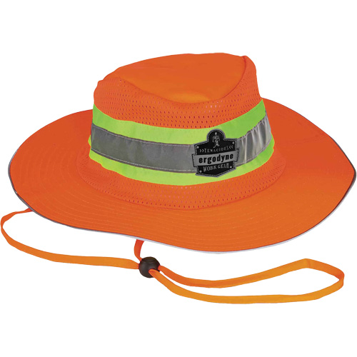 GloWear 8935 Ranger Sun Hat, Small/Medium, High Visibility Orange, Polyester Action Paper