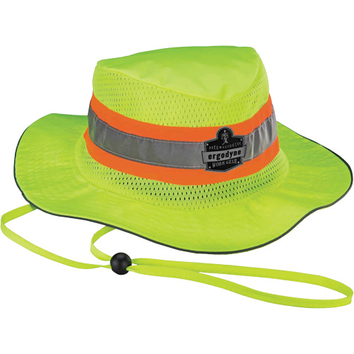 Chapeau de soleil de garde forestier de refroidissement en microfibre Chill-Its 8935MF, 2T-grand/3T-grand, Lime haute visibilit&eacute; Action Paper