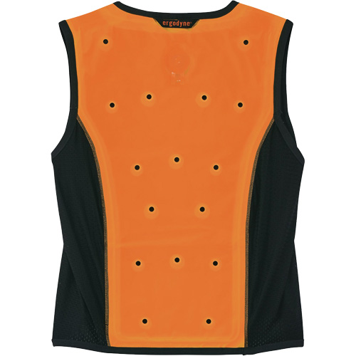 Chill-Its 6685 Dry Evaporative Cooling Vest with Zipper Closure, 4X-Large, Orange Action Paper