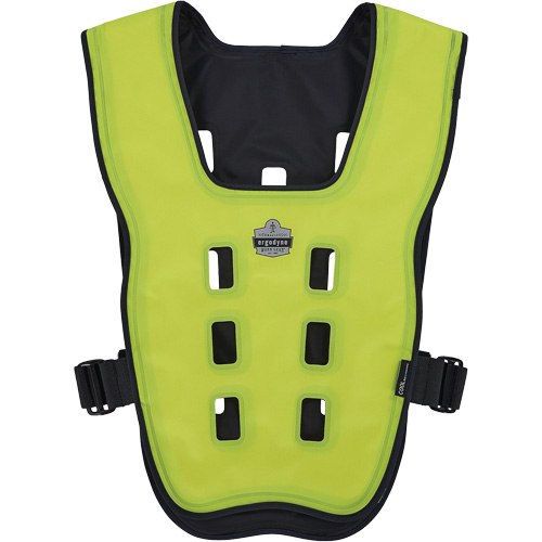 Chill-Its 6685 Dry Evaporative Cooling Vest with Zipper Closure, Small/Medium, High Visibility Lime-Yellow Action Paper
