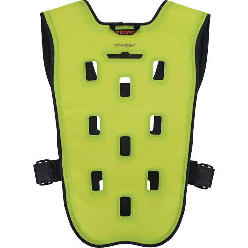 Chill-Its 6685 Dry Evaporative Cooling Vest with Zipper Closure, Small/Medium, High Visibility Lime-Yellow Action Paper
