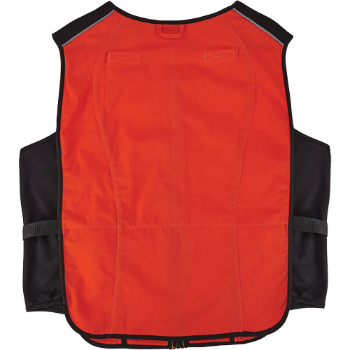 Veste de refroidissement &agrave; changement de phase l&eacute;g&egrave;re avec sachets de recharge Chill-Its 6260, Grand/T-Grand, Orange Action Paper