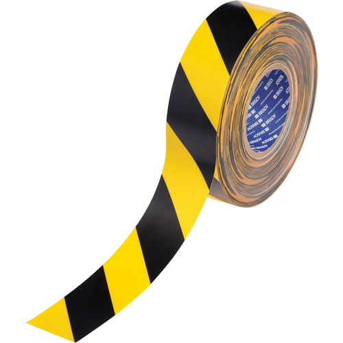 Ruban de marquage pour plancher ToughStripe Max, 2" x 100', Polyester, Noir et jaune Action Paper