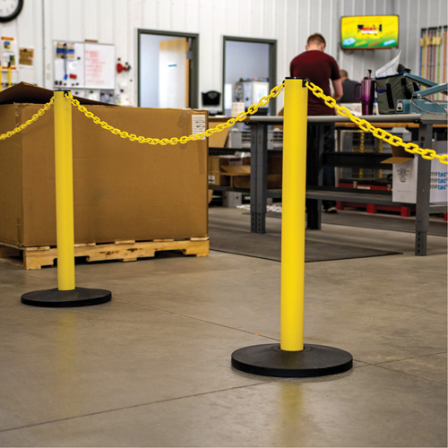 Industrial Stanchion Kit with Plastic Chain, 37" High, Red Action Paper