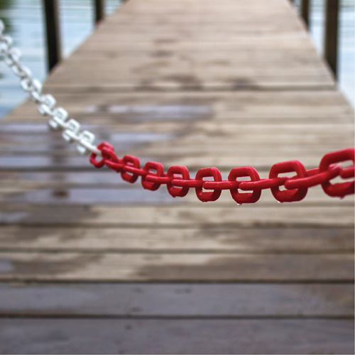 Bicolour Plastic Barrier Chain, Green/White Action Paper