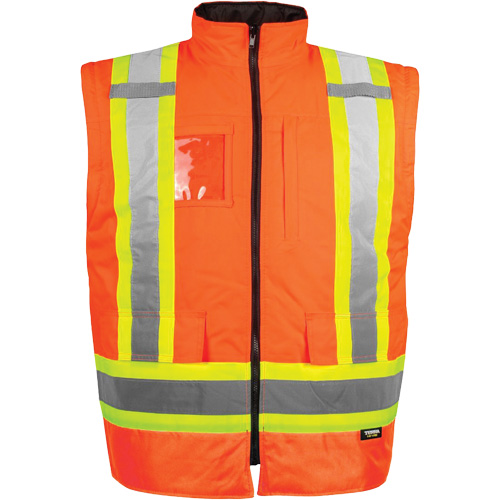 High-Visibility 7-in-1 Jacket, Polyester, High Visibility Orange, X-Large Action Paper