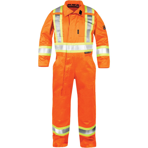 Combinaison ignifuge haute visibilit&eacute;, Taille 5T-Grand, Orange Action Paper