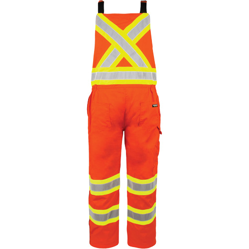 High-Visibility Unlined Overalls, X-Large, High Visibility Orange Action Paper
