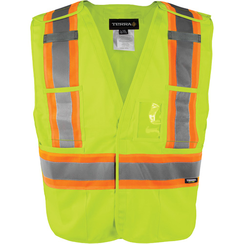 High-Visibility 5-Point Tear Away Vest, High Visibility Orange, 2X-Large/3X-Large, Polyester Action Paper