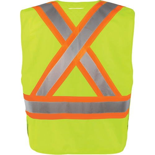 High-Visibility 5-Point Tear Away Vest, High Visibility Orange, 2X-Large/3X-Large, Polyester Action Paper