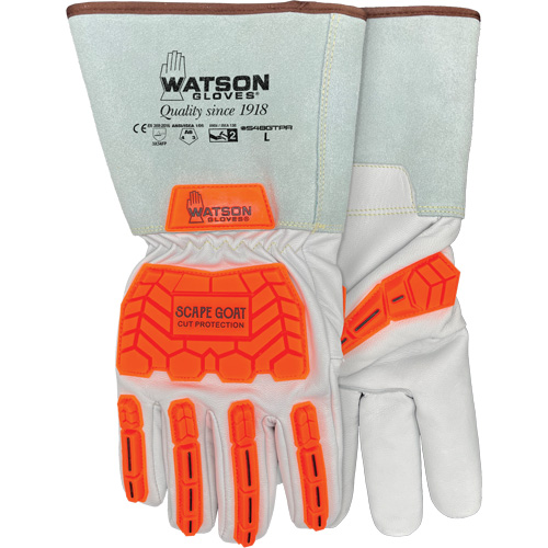 Gants r&eacute;sistants &agrave; la coupe Scape Goat, T-petit, Paume en Ch&egrave;vre, Poignet Manchette/Conducteur Action Paper