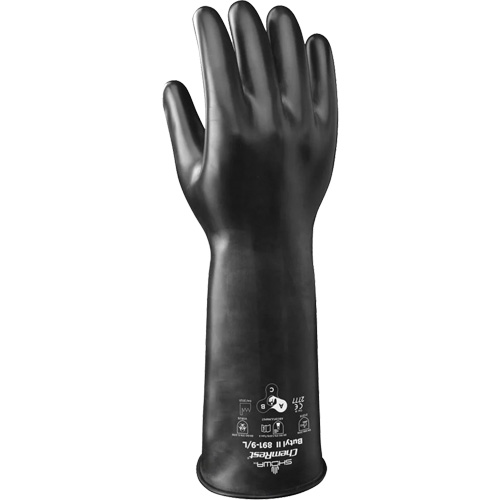 Gants r&eacute;sistant &agrave; l'acide & aux produits chimiques 981, Taille 2T-Grand/11, 14" lo, Caoutchouc butyle/Viton, 28 mils Action Paper