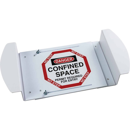 "Danger Confined Space Permit Required For Entry" Manhole Sign, 21" x 30", Polystyrene, English Action Paper