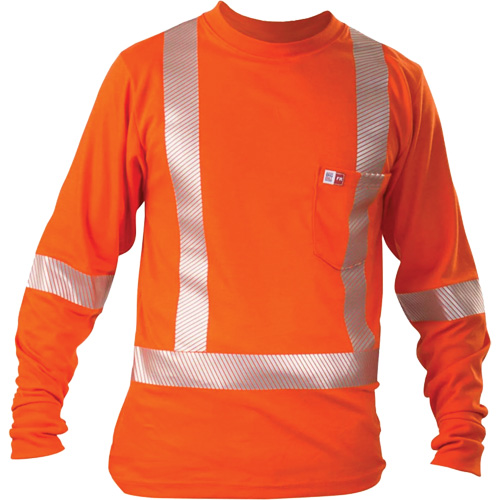 Long-Sleeved T-Shirt, Large, Orange Action Paper