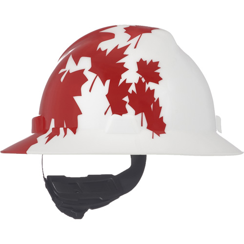 Casque de protection V-Gard &agrave; fentes s&eacute;rie Canadian Freedom, Suspension Rochet, Non ventil&eacute; Action Paper