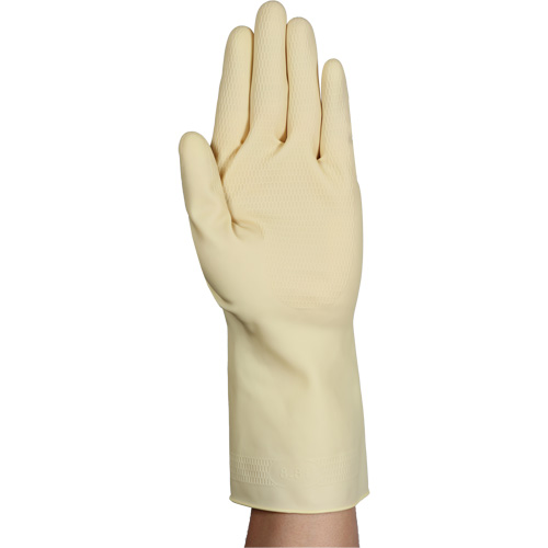 AlphaTec&reg; 87-137 Lightweight Natural Gloves, Size 10, 11.8" L, Rubber Latex, 16-mil Action Paper