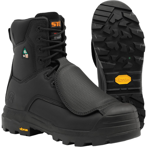 Vulcan Work Boots with External Metguard, Leather, Size 7, Impermeable Action Paper