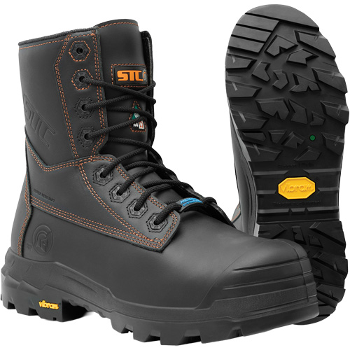 Bottes de travail Metpro Flex avec protecteur m&eacute;tatarsien, Cuir, Taille 6, Imperm&eacute;able Action Paper