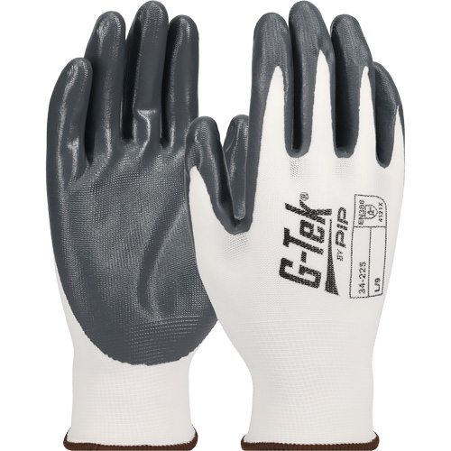 G-Tek&reg; Economy Seamless Knit Glove, X-Small, Nitrile Coating, 13 Gauge, Nylon Shell Action Paper