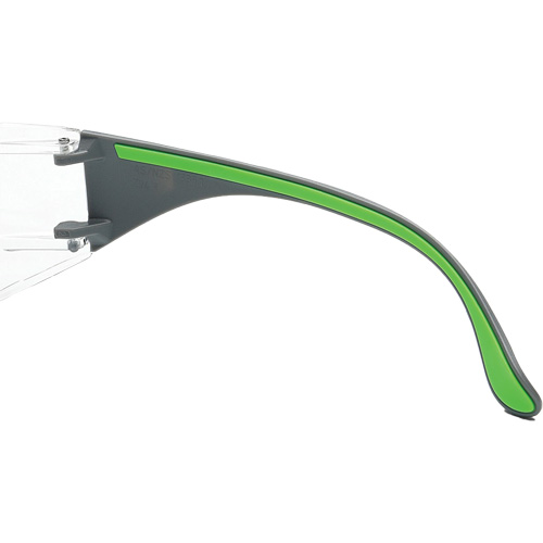 Adapt Lite Grey/Green Safety Glasses, Clear Lens, Anti-Fog/Anti-Scratch, ANSI Z87+/Meets/Exceeds CSA Z94.3 Action Paper