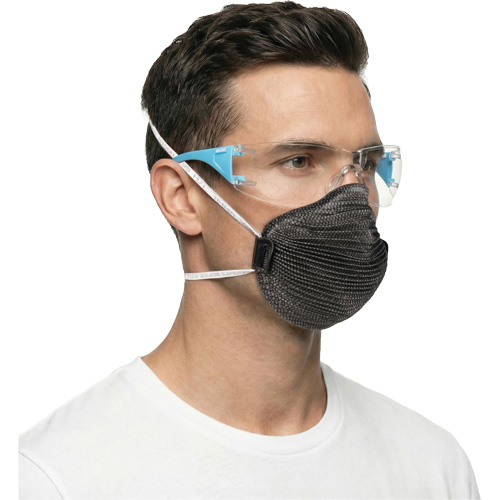 Adapt Lite Blue/White Safety Glasses, Clear Lens, Anti-Fog/Anti-Scratch, ANSI Z87+/Meets/Exceeds CSA Z94.3 Action Paper