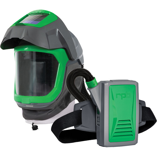 Masque de respirateur Z-Link avec joint de visage, visi&egrave;re & montage &agrave; ceinture, Respirateur &agrave; masque/Masque de soudage, Pile Lithium-ion Action Paper