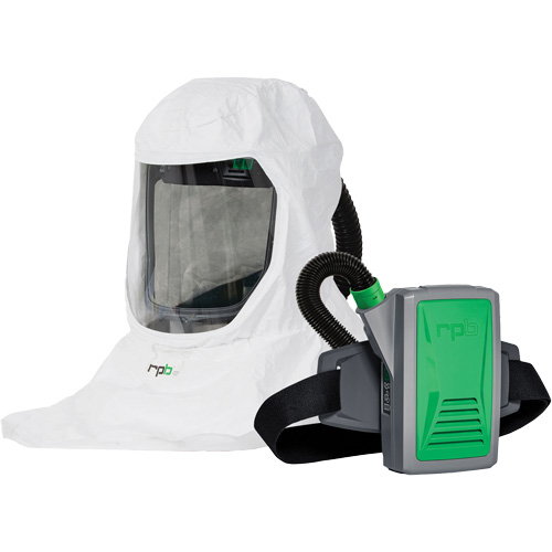 Respirateur T-Link avec casquette, tube de respiration, montage &agrave; la ceinture & APR motoris&eacute; PX5, Cagoule ample & visi&egrave;re, Pile Lithium-ion Action Paper