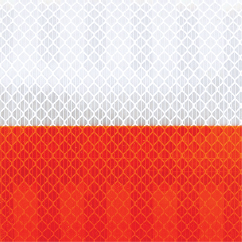 Pellicule souple pour chantiers routiers &agrave; haute intensit&eacute; 382VHIP, 5" la x 150' lo, Orange et blanc Action Paper