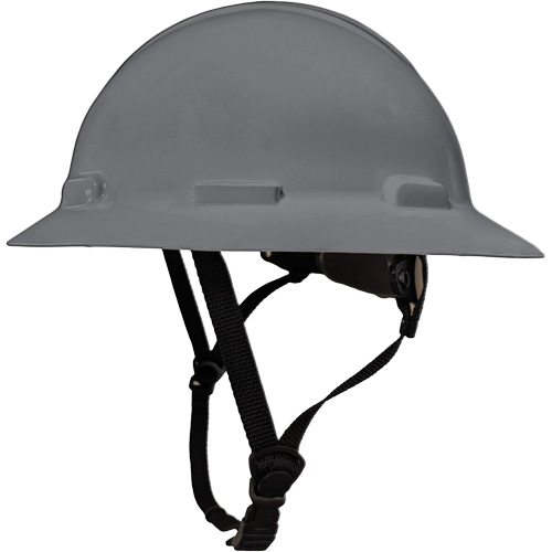 Casque de s&eacute;curit&eacute; &agrave; bordure compl&egrave;te LIDGUARD avec mentonni&egrave;re, R&eacute;pond aux normes CSA type 1, Suspension Rochet, Ventil&eacute; Action Paper