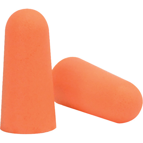 Bouchons d'oreilles coniques jetables en mousse de PU orange SEALTEC33, Vrac - Boîte Action Paper