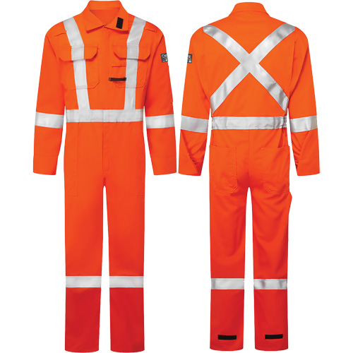 Combinaisons Avenger, 7 oz, Taille 48 grand, Orange haute visibilit&eacute; Action Paper
