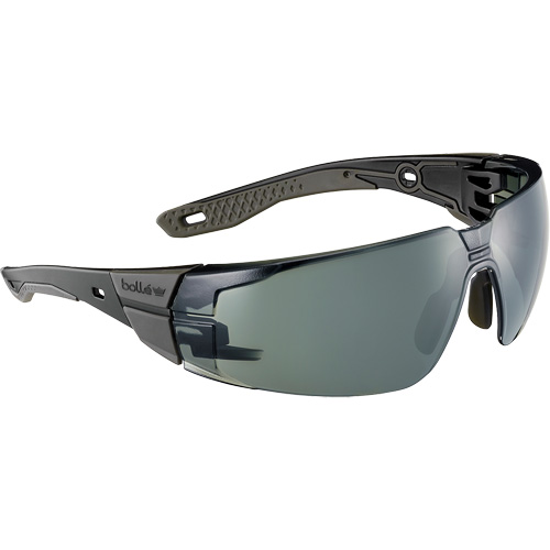 RUSH+ 2.0 M/L Safety Glasses with Black & Grey Frame, Grey/3.0 Lens, Anti-Fog/Anti-Scratch, ANSI Z87+ Action Paper