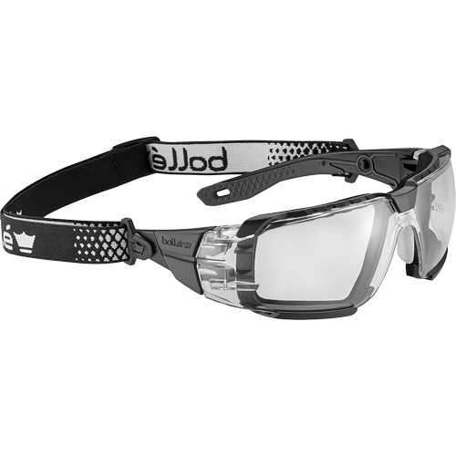 RUSH+ 2.0 XP M/L Safety Glasses with Black & Grey Frame, Clear Lens, Anti-Fog/Anti-Scratch, ANSI Z87+ Action Paper