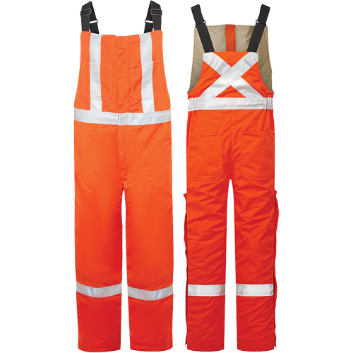 Salopette isol&eacute;e haute visibilit&eacute; de 9 oz Avenger, style 525, Hommes, 4T-Grand, Orange Action Paper