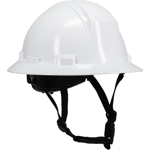 Kilimanjaro Full Brim Safety Helmet with HDPE Shell, Meets CSA Type 2, Ratchet Suspension, Non-Vented Action Paper