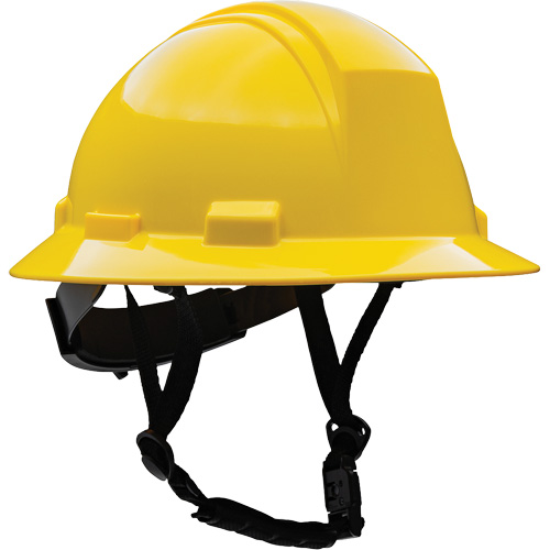 Kilimanjaro Full Brim Safety Helmet with HDPE Shell, Meets CSA Type 2, Ratchet Suspension, Non-Vented Action Paper