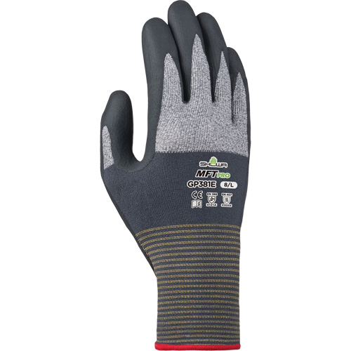 MFT PRO 381 Ultra-Lightweight Gloves, 10/2X-Large, Nitrile Coating, Microfibre Shell Action Paper
