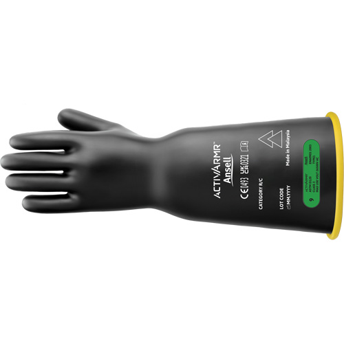Gants de monteur de lignes en caoutchouc de latex ActivArmr, ASTM classe 3, Taille 11, 16" lo Action Paper