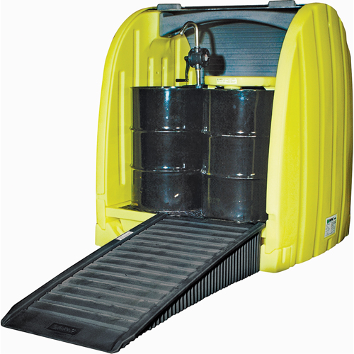 Drum Hardcover & Spillpallet, 65" L x 58" W x 69" H, 6000 lbs. Load Capacity Action Paper