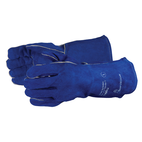 Welding Gloves, Split Cowhide, Size One Size Action Paper