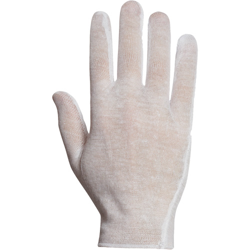 Superior&reg; ML40 Inspection Glove, Poly/Cotton, Hemmed Cuff, One Size Action Paper