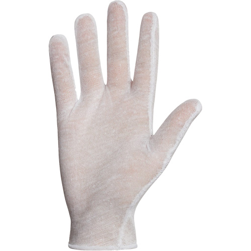 Superior&reg; ML40 Inspection Glove, Poly/Cotton, Hemmed Cuff, One Size Action Paper