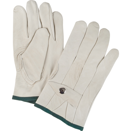Standard-Duty Ropers Gloves, Medium, Grain Cowhide Palm Action Paper