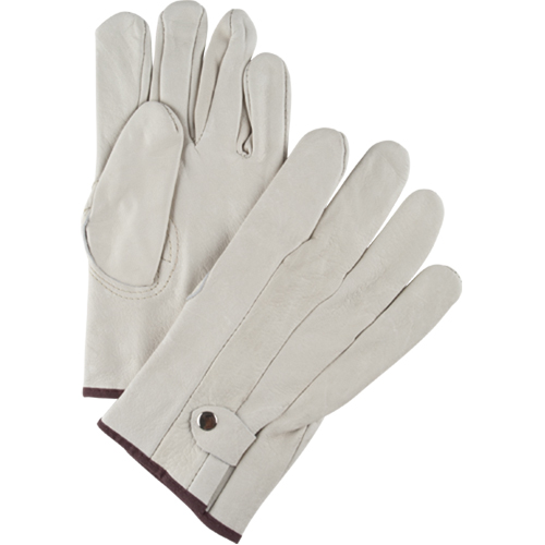 Standard-Duty Ropers Gloves, Large, Grain Cowhide Palm Action Paper