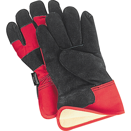 Gants d'ajusteur doubl&eacute;s pour l'hiver &agrave; chaleur sup&eacute;rieure, Grand, Paume en Cuir de vache refendu, Doublure en Thinsulate Action Paper