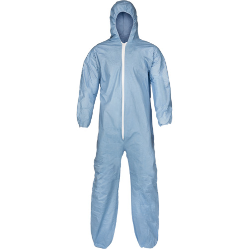 Pyrolon&reg; Plus 2 FR Coveralls, Small, Blue, FR Treated Fabric Action Paper