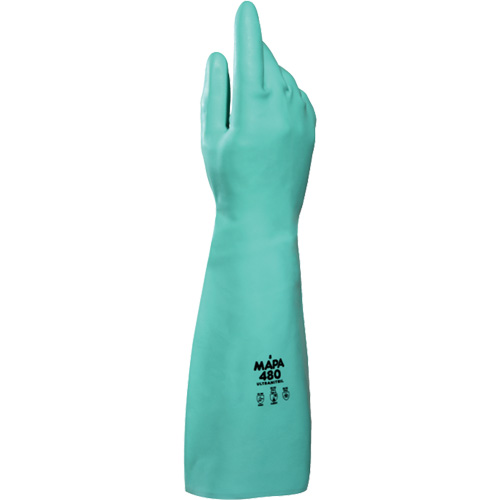Gants &agrave; prise &agrave; motif en Z Ultranil 480, Taille Petit/7, 18" lo, Nitrile, 22 mils Action Paper