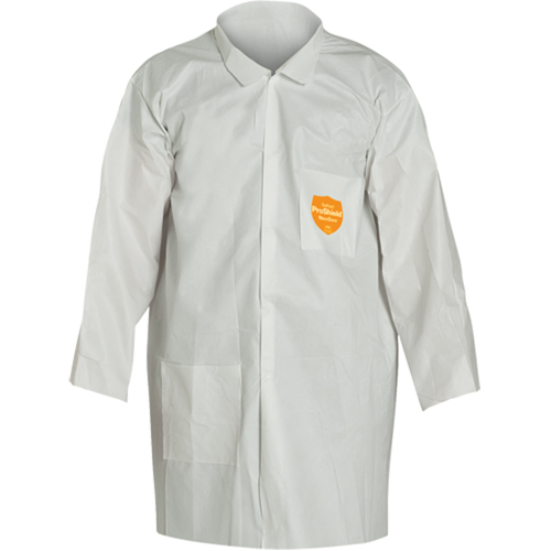 ProShield&reg; 60 Lab Coat, Microporous/Polypropylene, White, Medium Action Paper